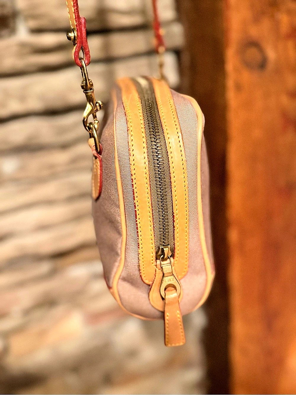 Dooney & Bourke Vintage Canvas Crossbody Bag with Leather Trim and Hang Tag - Picture 5 of 12